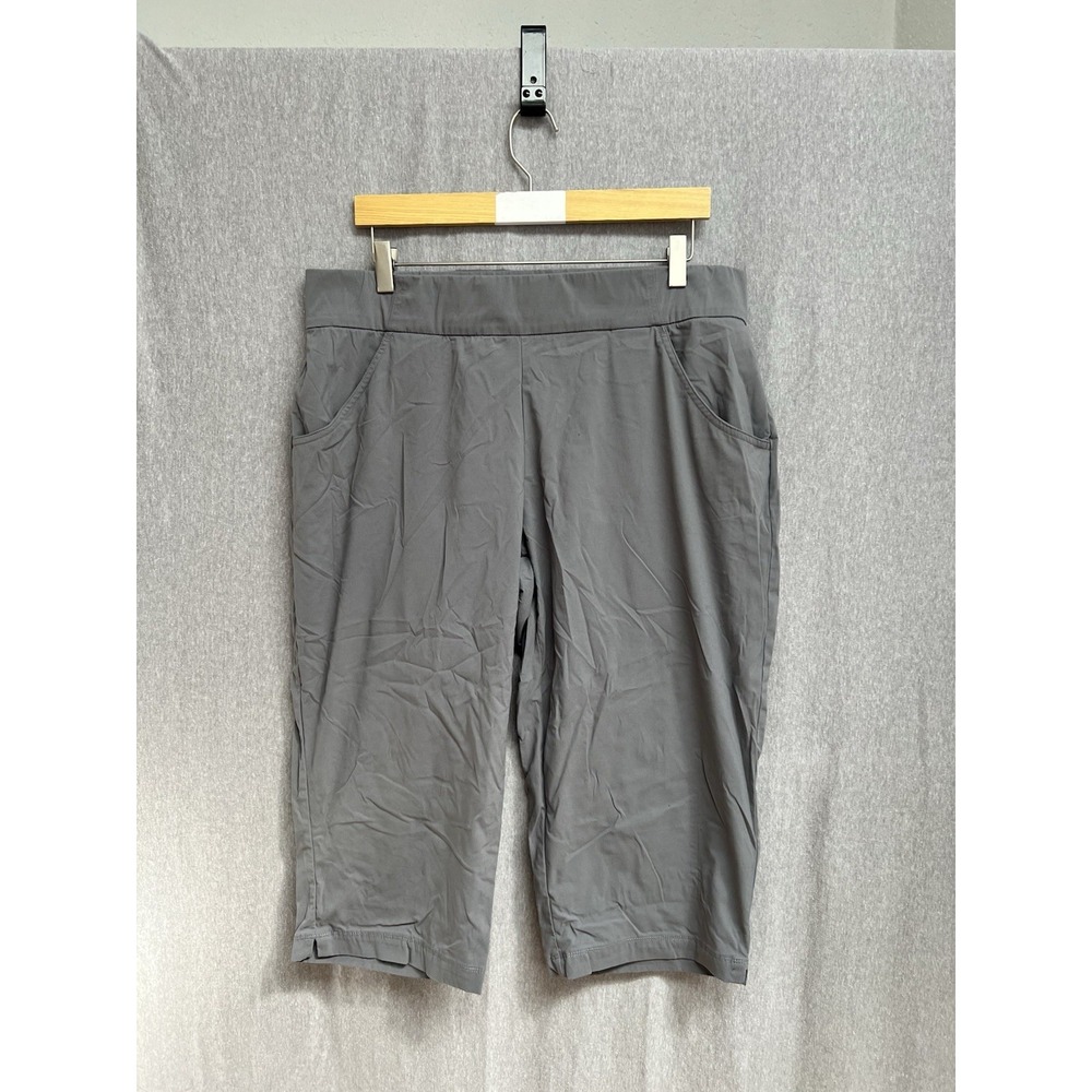 Columbia Sz XL Pants Womens Grey Capri Active Fit 18" Inseam Anytime Outdoor
